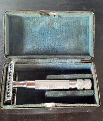 Vintage Safety Razor Eclipse Red Ring 4th Generation 2 Piece Pat. 380958  344280 • $203.26