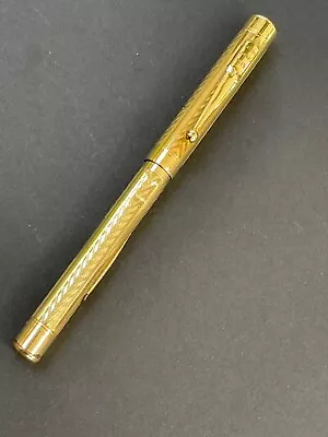 Yellow Metal Mabie Todd Self Filling Lever  Fill Fountain Pen With 14ct Gold Nib • £99