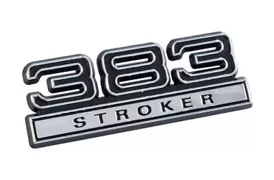 Ford Mustang Black & Chrome 383 Stroker Emblem 4  X 1.5  • $12.13