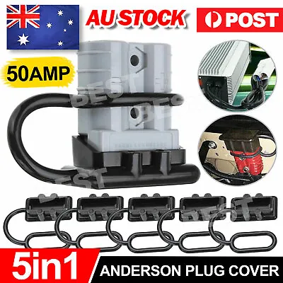 $5.75 • Buy 5x For Anderson Plug Cover Dust Cap Style Connectors 50AMP Battery Caravn Black
