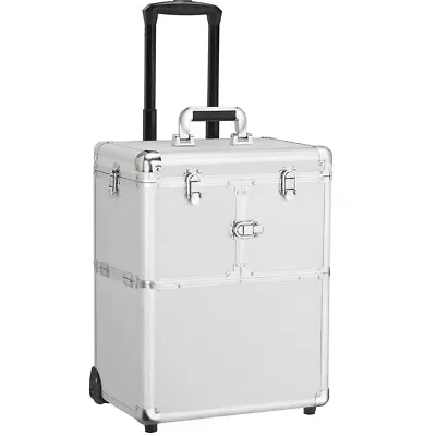$68.71 • Buy Professional Makeup Train Case Travel Makeup Trolley Rolling Cosmetic Case