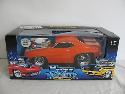 Funline Too Hot Muscle Machines 1/18 Scale Orange 1969 Chevy Camaro Z-28 #71165 • $69.99