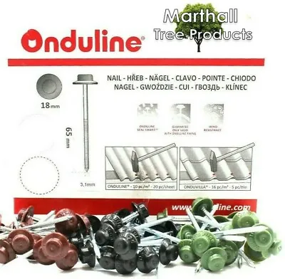 GENUINE ONDULINE Roof Sheet Fixing Nails / Screws COROLINE CORRUGATED BITUMEN • £7.99