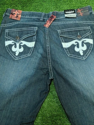 $39.99 • Buy Mens DEADSTOCK Vault Denim Jeans De Fleur Sz 24 NWT Streetwear Hip Hop Rock