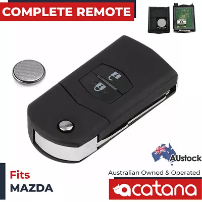 Remote Car Key Flip For Mazda 2 3 6 BT-50 Transponder 4D63 Chip 433 MHz 2 Button • $28.90