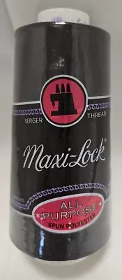 Maxi-Lock ~ Serger Thread - Black 3000 Yd All Purpose Spun Polyester NEW! • $5.50