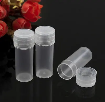 5ml Plastic Sample Bottle Jar Pot Test Tube Mini Bottle Vials Storage Container  • £3.08