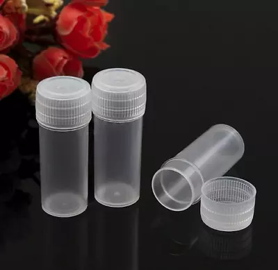 5ml Plastic Sample Bottle Pot Test Tube Mini Bottle Vials Storage Container  • £2.98