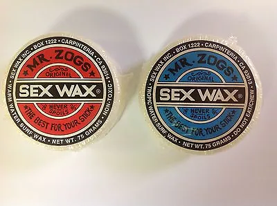 Mr Zogs Sex Wax Base Coat And Warm Water Top Coat Surfboard Wax • £8.45
