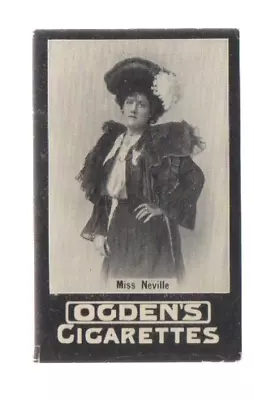 Ogdens  Tabs Card:    Miss Neville   (plain Back) • £1.49