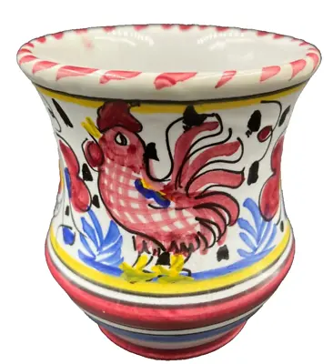 Vintage F.T. Deruta Made In Italy Rooster Pottery 3.75 In Mug 8 Oz • $20
