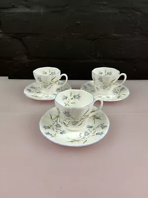 3 X Queens Rosina Fine China Woman And Home Coffee Cups And Saucers Set • £19.99