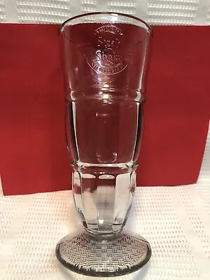 Steak ‘n Shake-Restaurant Ware-Clear Heavy Glass/Embossed Logo-Milkshake Glass • $10