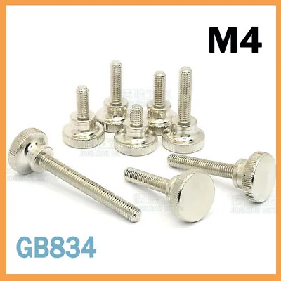 M4 Knurled Thumb Screws Carbon Steel Hand Grip Knob Bolts Nickel Plating GB834 • $1.89