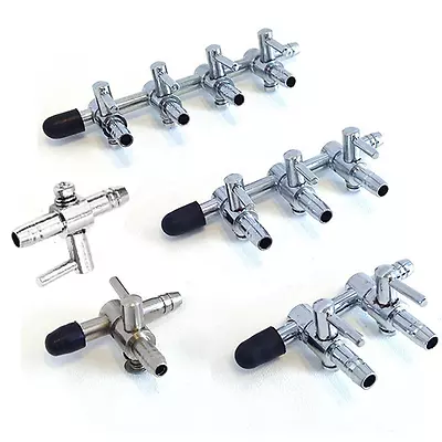 £4.19 • Buy Air Pump Control Manifold - Aquarium Air Line Valve Divider - 1 2 3 4 Outlets
