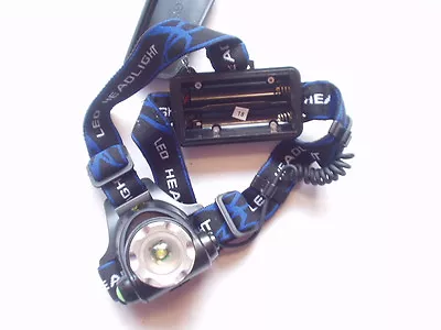 CREE Q5 300lm LED HeadLamp Torch HeadLight W/ 2x18650 Batteries & Charger • $36.98