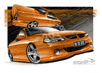 Holden Vu Ss Ute Tiger Mica A2 Framed Print (hc12c) • $249