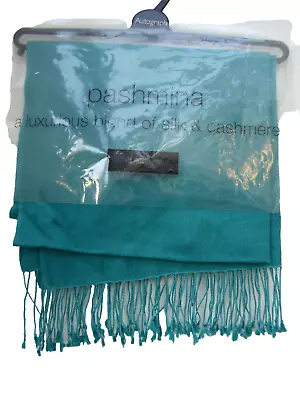 MARKS And SPENCER Pashmina Silk & Cashmere £99 - New - Turquoise • £69