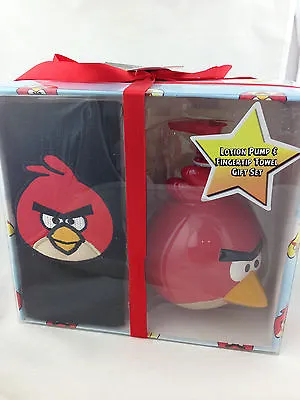 £17.91 • Buy ANGRY BIRDS Soap Pump Dispenser Fingertip Towel  Set New In Box GAMERS GIFT IDEA