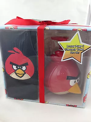 £13.83 • Buy ANGRY BIRDS Soap Pump Dispenser Fingertip Towel  Set New In Box GAMERS GIFT IDEA