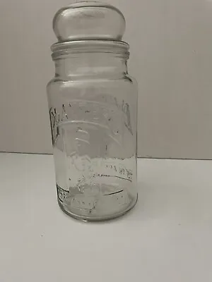 Vintage Planters Peanuts Mr. Peanut 75th Anniversary Glass Jar 1981 • $9