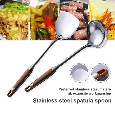 $13.49 • Buy Wok Spatula Ladle Stainless Steel Shovel Long Handle Kitchen Cooking Utensils