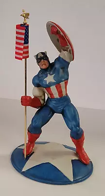 Marvel Collection Captain America Porcelain Figurine /7500 Circa 1990 W/Box COA • $59.99