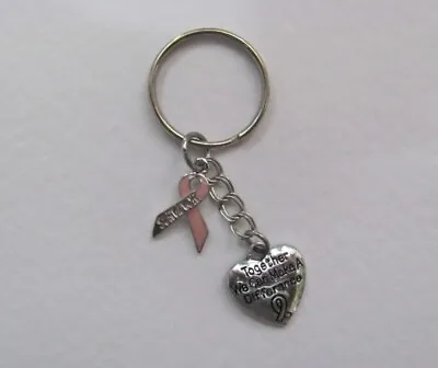 Breast Cancer Awareness Pink Ribbon / Survivor Keyring Charm Clip-on • £4.99