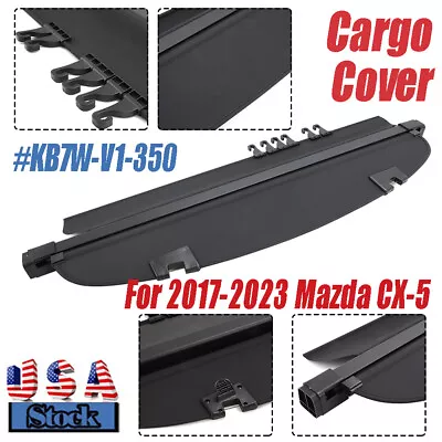 Rear Retractable Trunk Shade Cargo Cover Canvas For 2017-23 Mazda CX-5 KB7WV1350 • $96.99