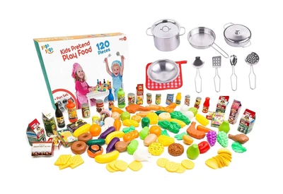 $28.99 • Buy Tony & Alex Kids Play Kitchen Accessories Sets Kids Pots And Pans Set With Pl...
