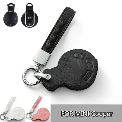 Genuine Leather Car Key Fob Case Cover Shell For MINI Cooper Countryman Clubman  • $25.80
