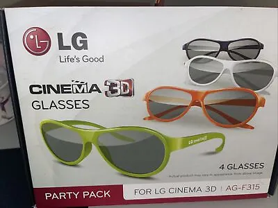 LG Cinema 3D Glasses Glasses For LG Cinema 3D AG-F315 (4pack ) Pre Owned • £12.80
