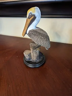 Chris Dixon Handmade Brown Pelican Sculpture Beach Wildlife Standing On Sea... • $50