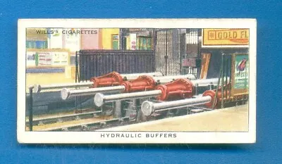RAILWAY EQUIPMENT.No.45.HYDRAULIC BUFFERS.WILLS CIGARETTE CARD 1938 • £1.50