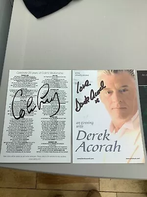 Colin Fry. Derek Acorah Signed Flyers • £10