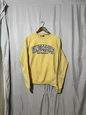 Vintage Yellow Vanderbilt University Crewneck Champion Sweatshirt Medium • $20