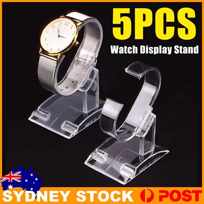 5pcs Clear Acrylic Bracelet Watch Display Holder Stand Rack Jewelry Bangle Rack • $11.45