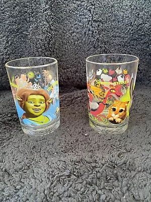 McDonalds Dreamworks Shrek The Third 2007 Collectors Glasses Fiona Donkey • $16.75