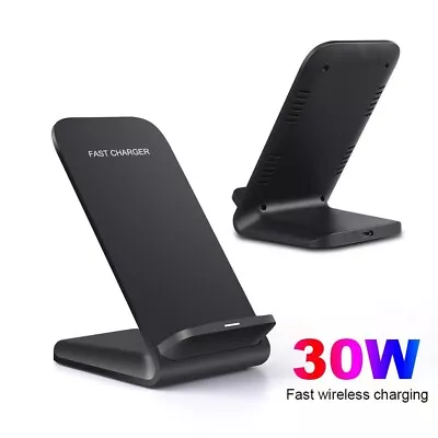 Fast Wireless Charger 30W Dock Charging Stand For IPhone 11 12 13 14 15 Pro Max • £7.99