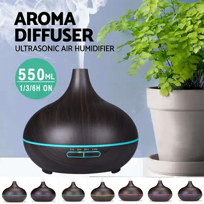 550ML Aroma Aromatherapy Diffuser LED Oil Ultrasonic Air Humidifier Purifier AU • $21.21