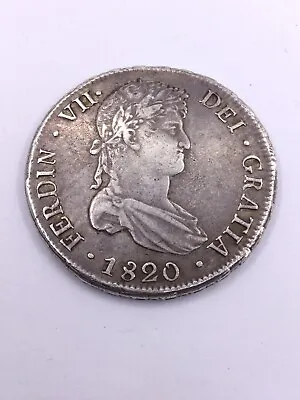 1820 - Dei Gratia - Ferdin - Vii - 8 Reals Silver - Nice Condition (s498)  • £144.77