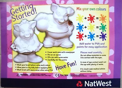 Ceramic Paint-your-own Nat West Pigs By Paul Cardew - 2014 - IN ORIGINAL BOXES • £75