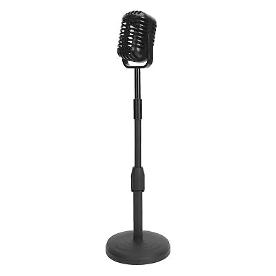 Retro Mic Prop Fake Vintage Old Style Model With Stand Antique Decor For ESY • $38.06