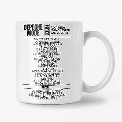 Depeche Mode AO Arena Manchester January 29 2024 Setlist Mug • £51.99