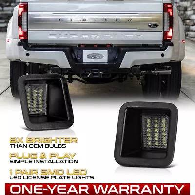 2017-2022 Ford F250 F350 F450 Pickup BRIGHT WHITE LED License Plate Lights Pair • $21.49