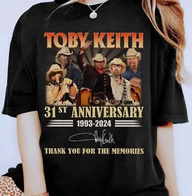 Vintage Toby Keith 31 Years Anniversary Thank You For The Memories T-shirt A9650 • $18.99