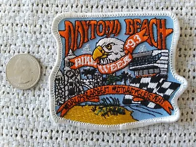 Vintage 1993 Daytona Beach Bike Week Patch-Motorcycle-Badge-Emblem-New/Old /stoc • $6.88