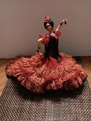 60's Spanish Flamenco Dancer Marin Chiclana Spain 10” Pink Dress Doll • $39.99