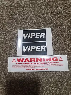 Viper Car Alarm Window Stickers Double Sided Decals Theft Deterrent Original • $4.45