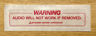 3000GT Stealth Anti-Theft Decal Mitsubishi DSM Eclipse Talon Lancer Evo • $16.99